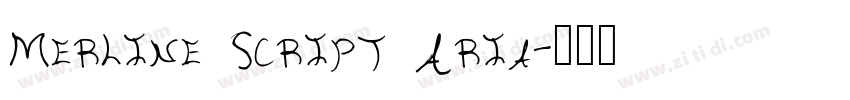 Merline Script Aria字体转换